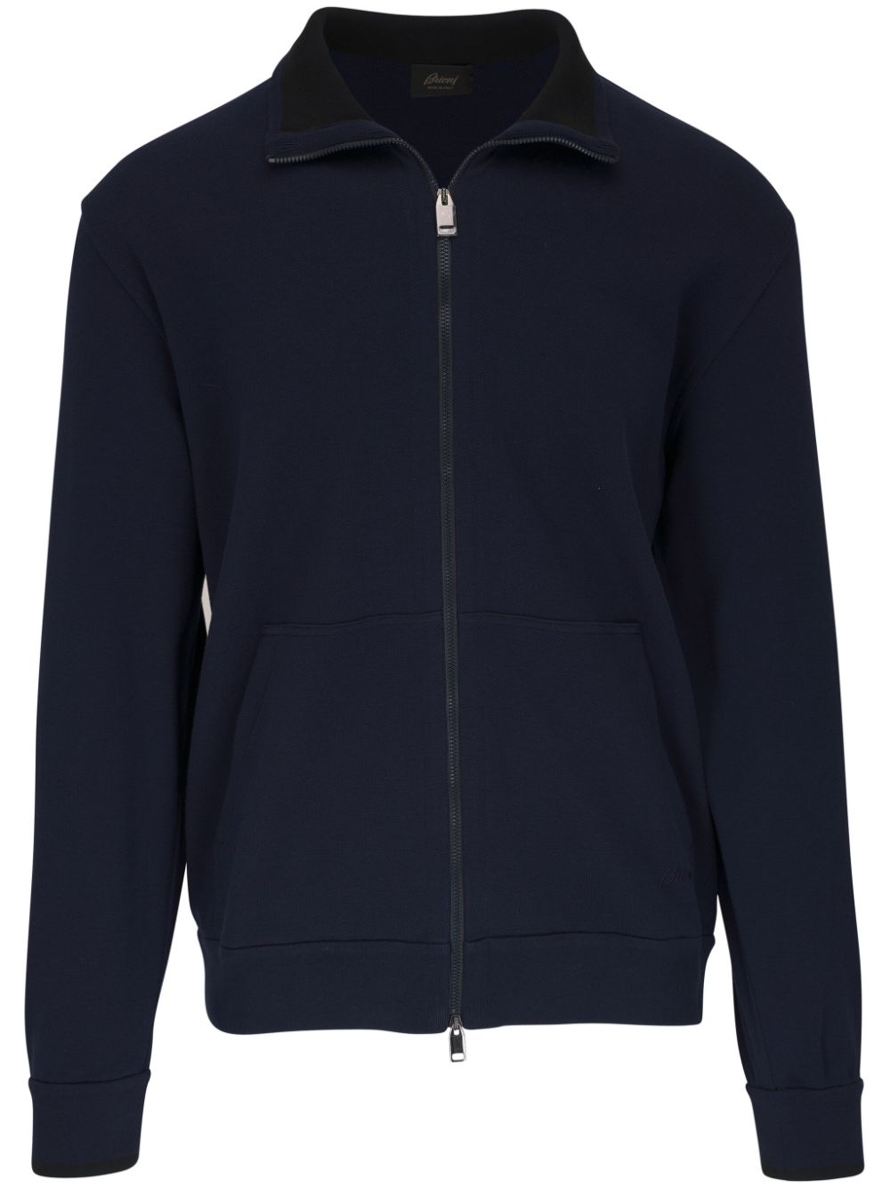 Brioni contrast lining zipped sweatshirt - Blue von Brioni