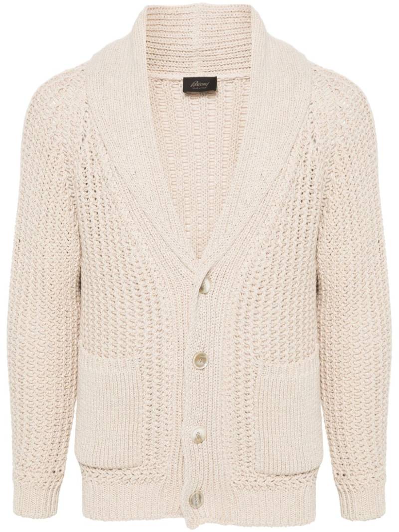 Brioni crochet-knit cardigan - Neutrals von Brioni