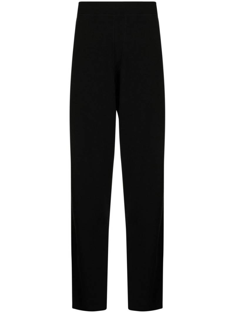 Brioni elasticated-waist cotton-cashmere blend trousers - Black von Brioni