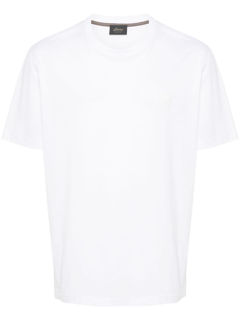 Brioni embroidered-logo cotton T-shirt - White von Brioni