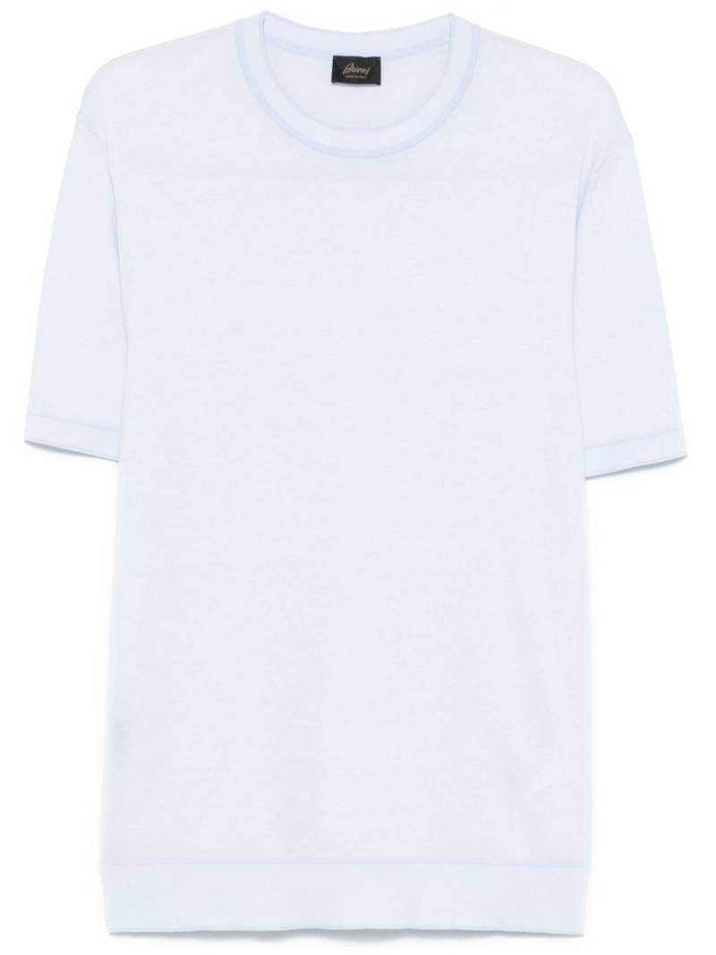 Brioni fine-knit T-shirt - Blue von Brioni