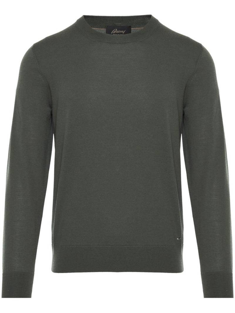 Brioni fine-knit wool jumper - Green von Brioni