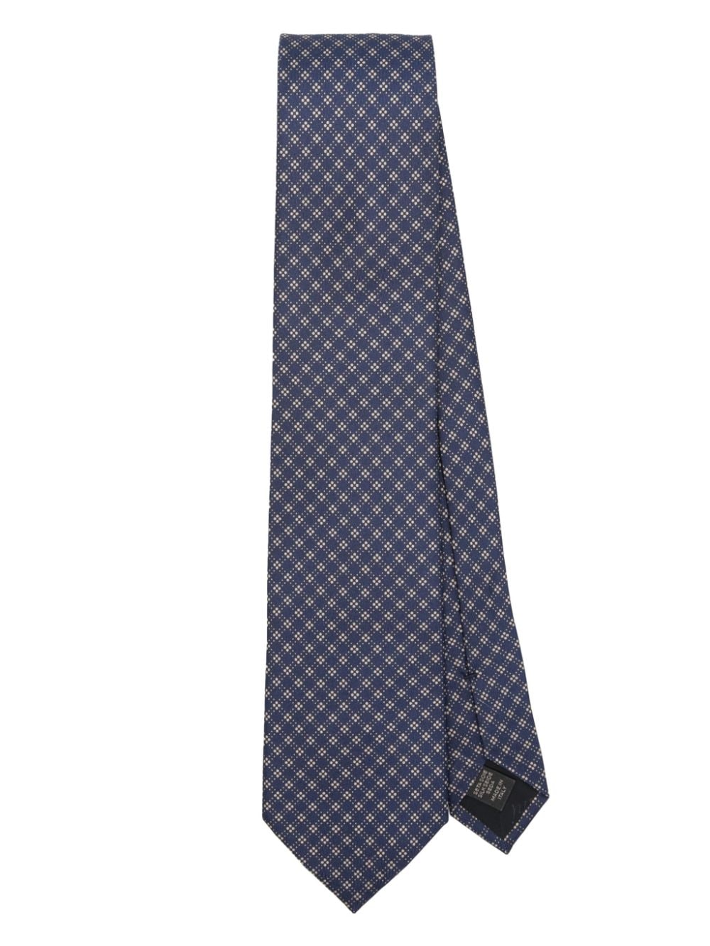 Brioni geometric-print satin tie - Blue von Brioni