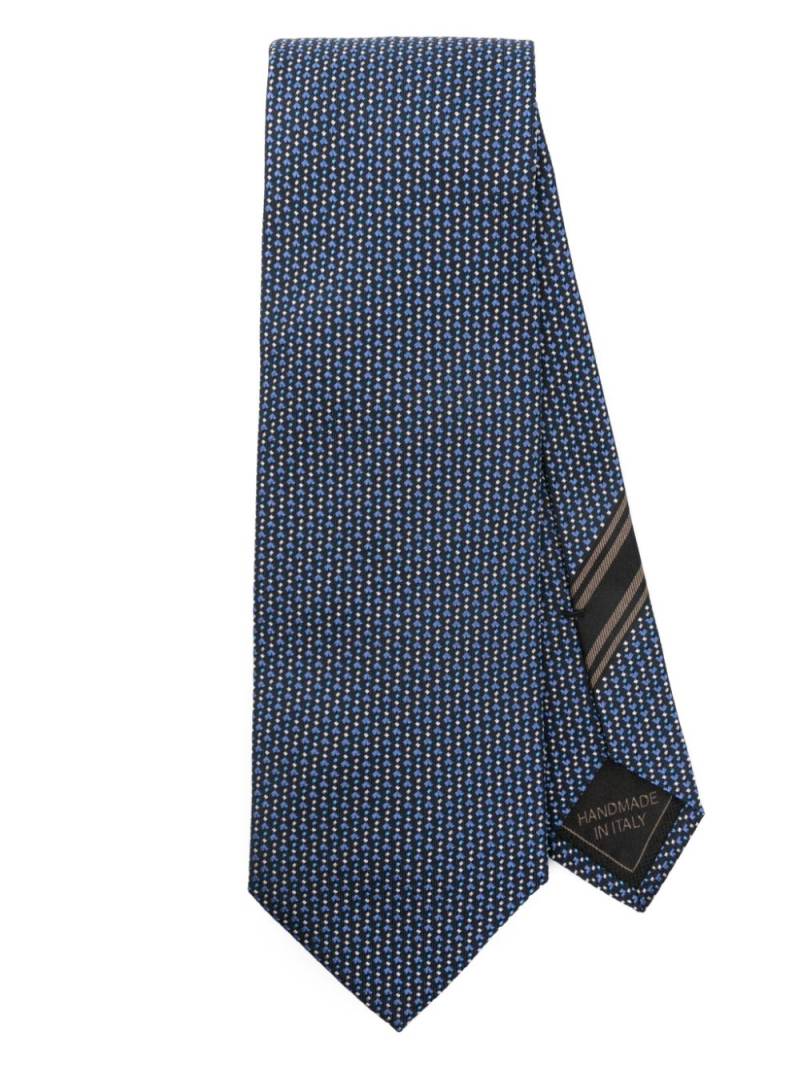 Brioni jacquard silk tie - Blue von Brioni