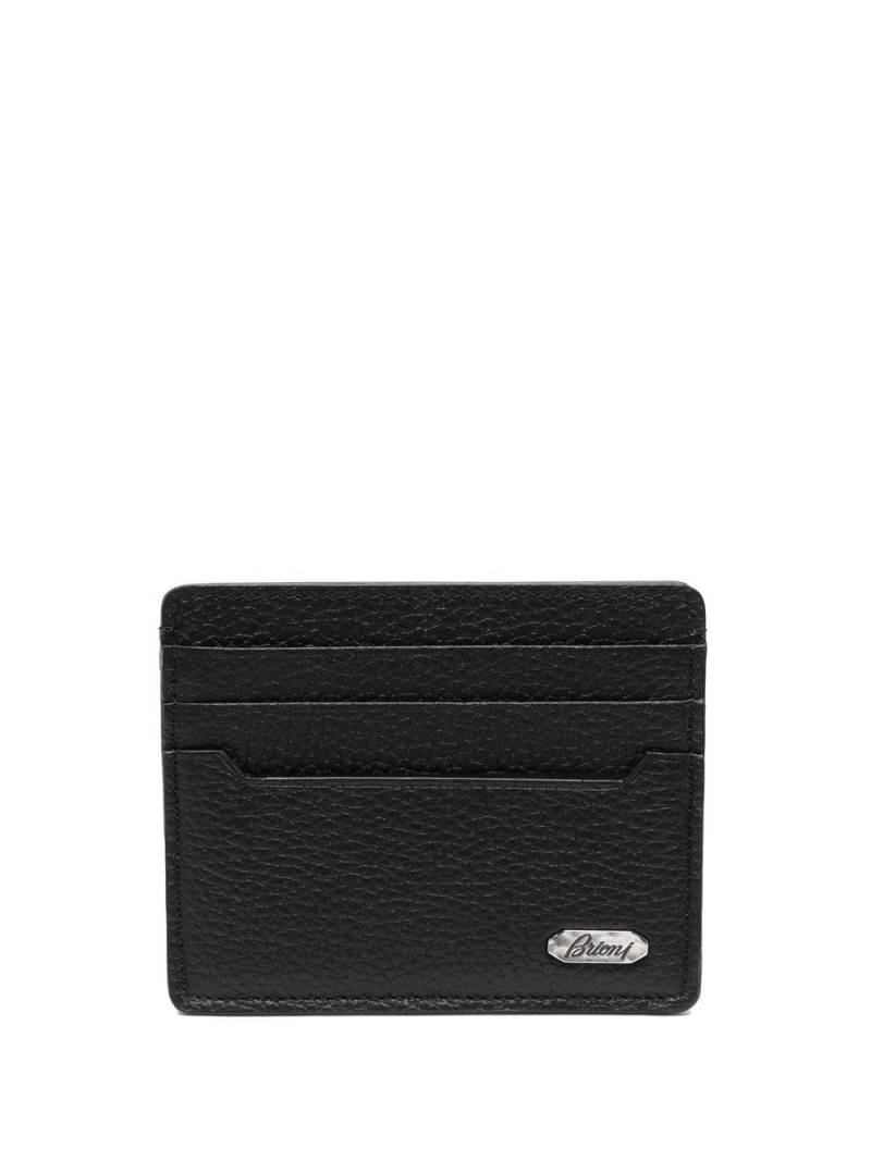 Brioni logo cardholder wallet - Black von Brioni