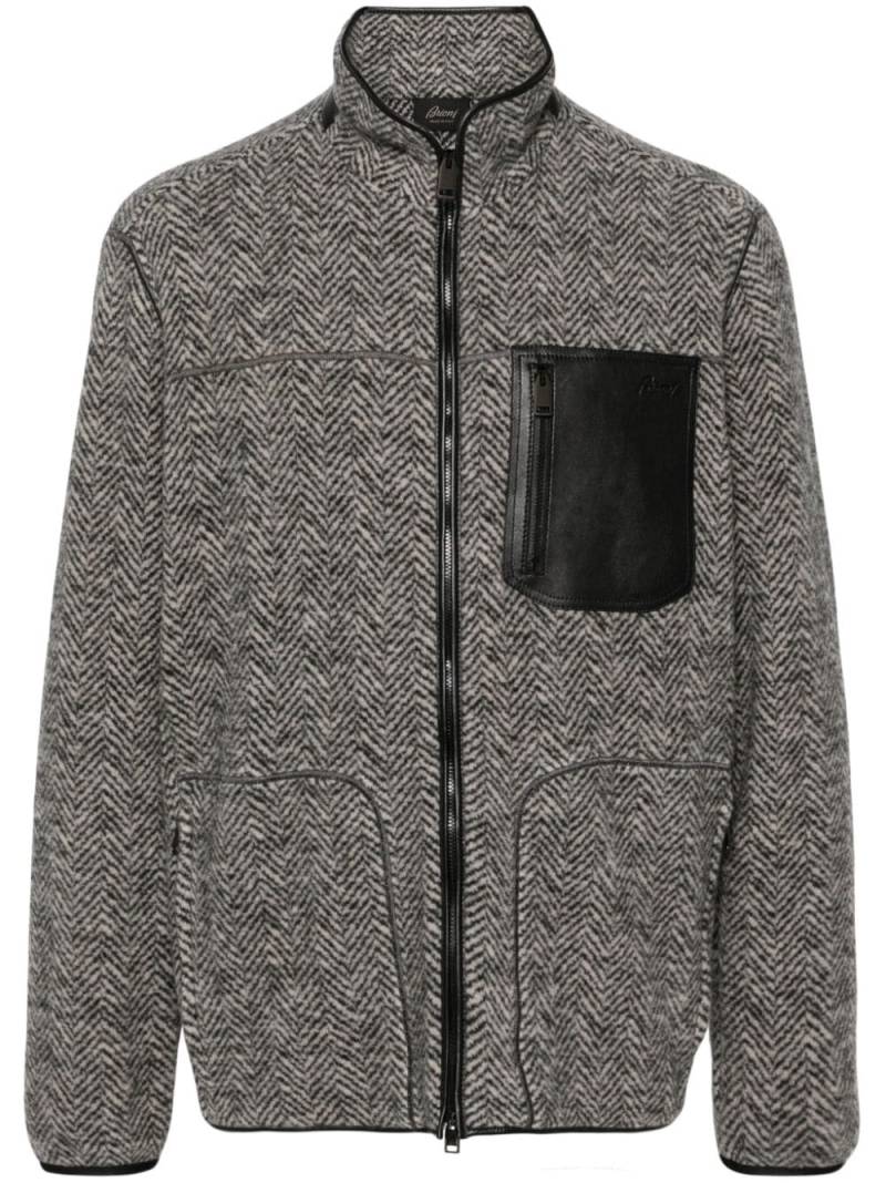 Brioni logo-debossed jacket - Grey von Brioni