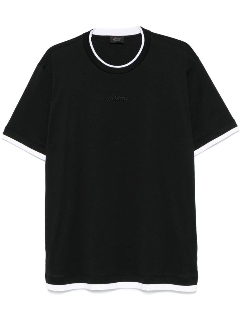 Brioni logo-embroidered T-shirt - Black von Brioni