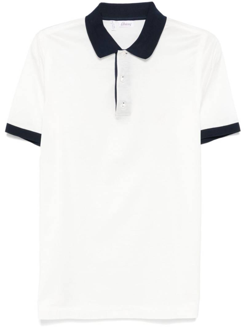 Brioni logo-embroidered polo shirt - White von Brioni