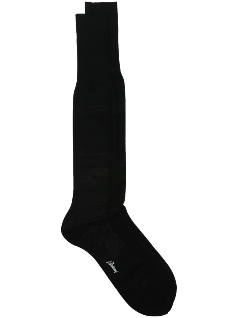 Brioni logo-embroidered socks - Black von Brioni