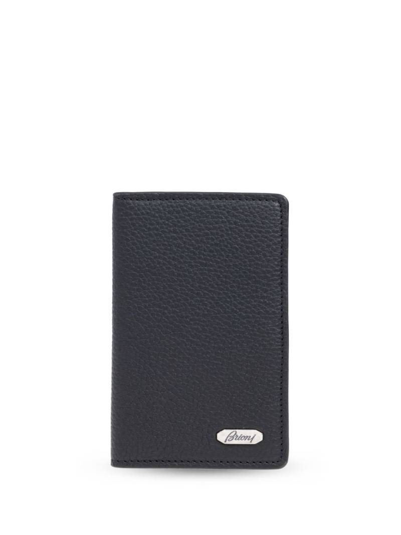 Brioni logo-plaque wallet - Black von Brioni