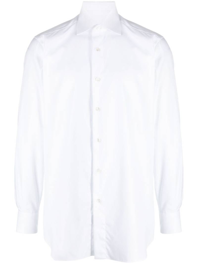 Brioni long-sleeve cotton shirt - White von Brioni