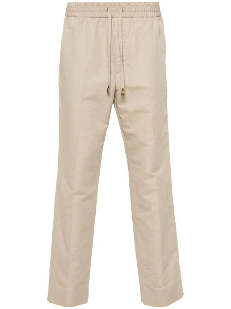 Brioni mid-rise tapered chinos - Neutrals von Brioni