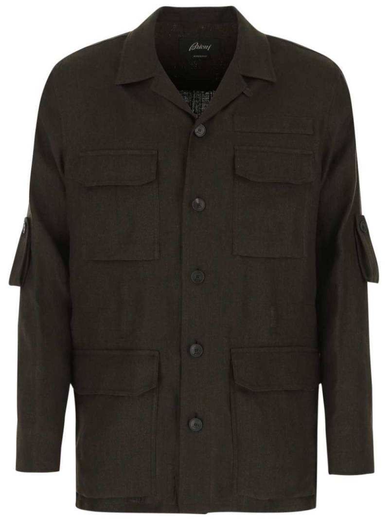 Brioni multi-pocket notched collar shirt - Brown von Brioni