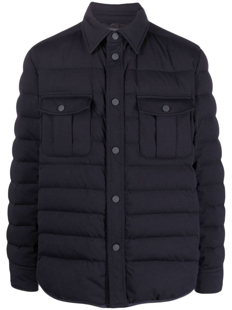 Brioni padded shirt jacket - Blue von Brioni