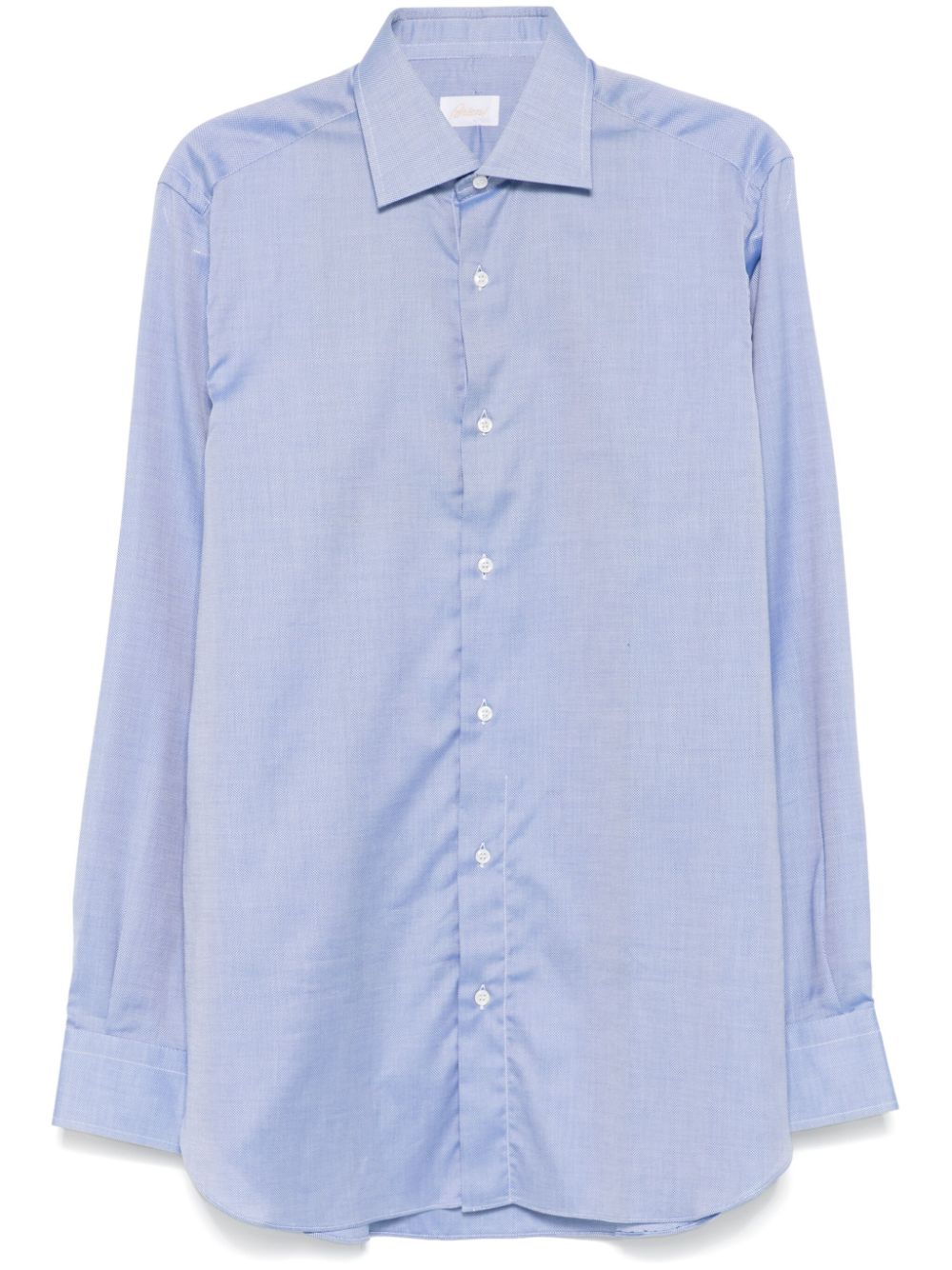 Brioni patterned-jacquard shirt - Blue von Brioni