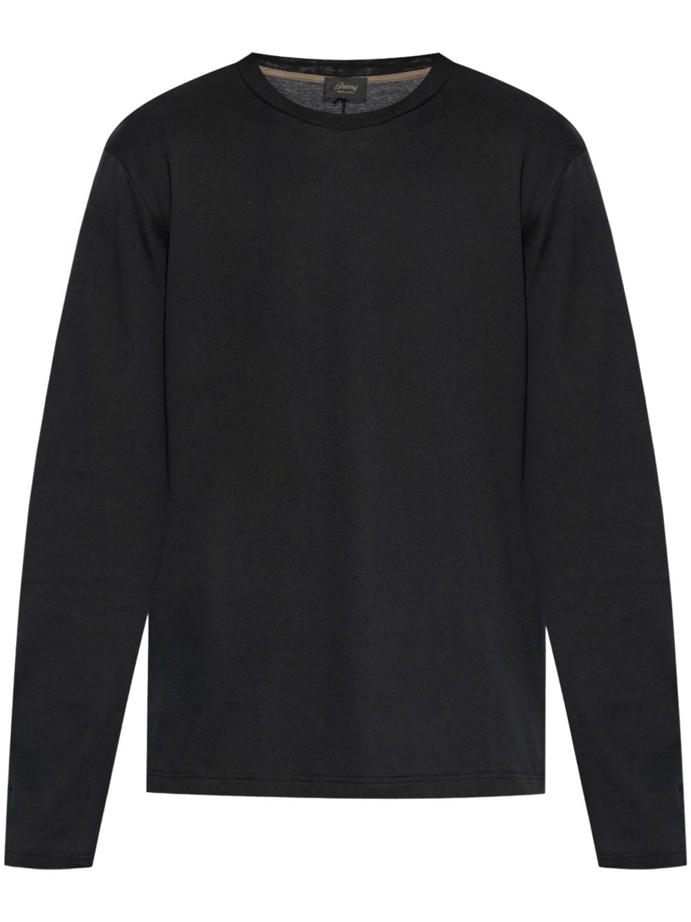 Brioni round-neck cotton T-shirt - Black von Brioni