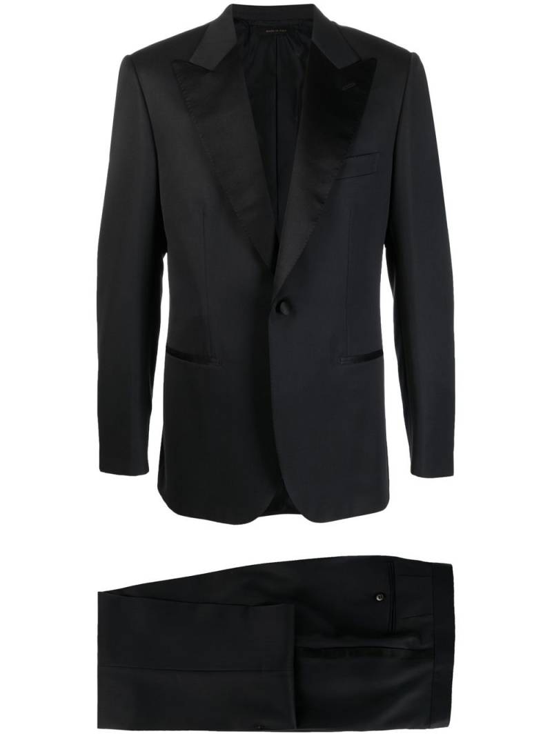 Brioni single-breasted silk suit - Black von Brioni