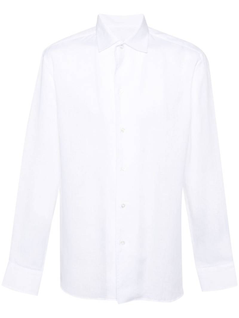 Brioni slub-texture linen shirt - White von Brioni