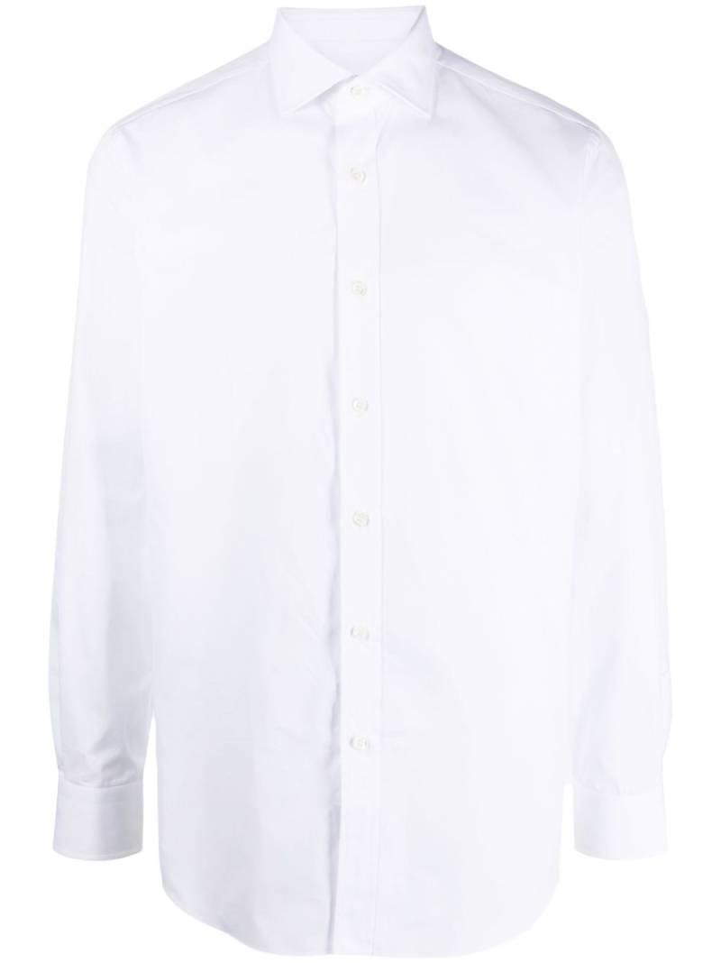 Brioni spread-collar cotton-poplin shirt - White von Brioni