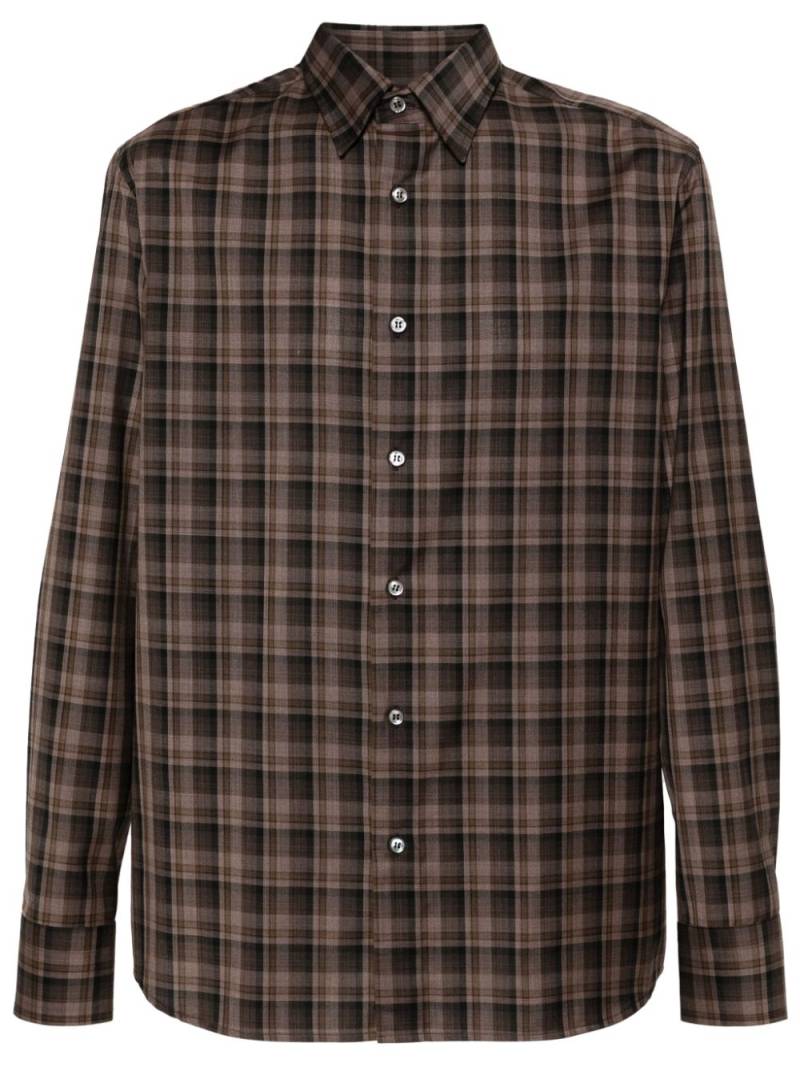 Brioni tartan check pattern shirt - Brown von Brioni