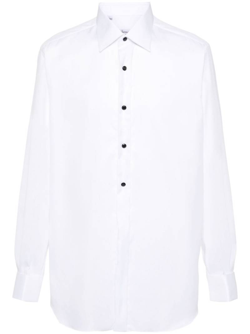 Brioni twill cotton shirt - White von Brioni