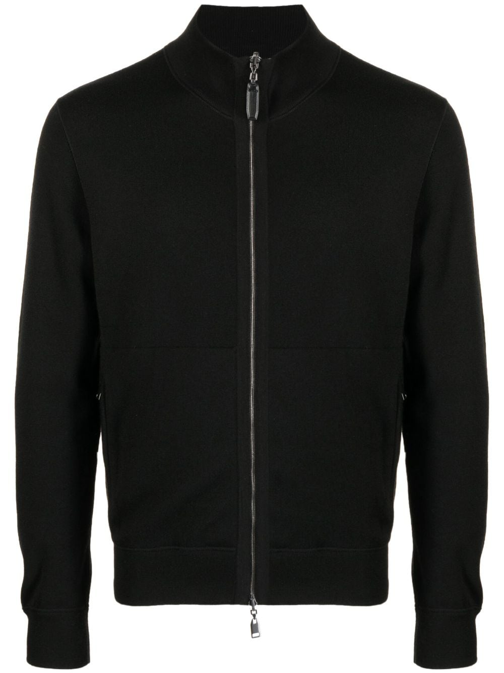 Brioni zip-up cotton-cashmere blend jacket - Black von Brioni