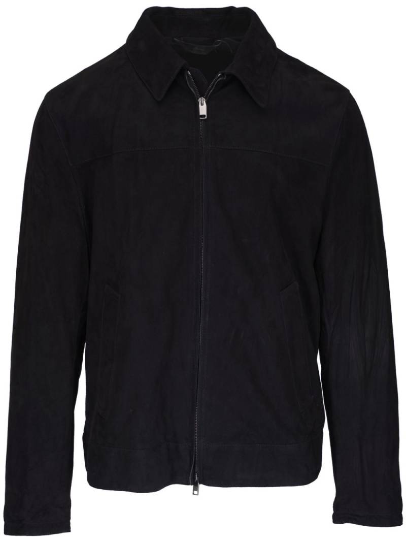 Brioni zip-up leather jacket - Black von Brioni