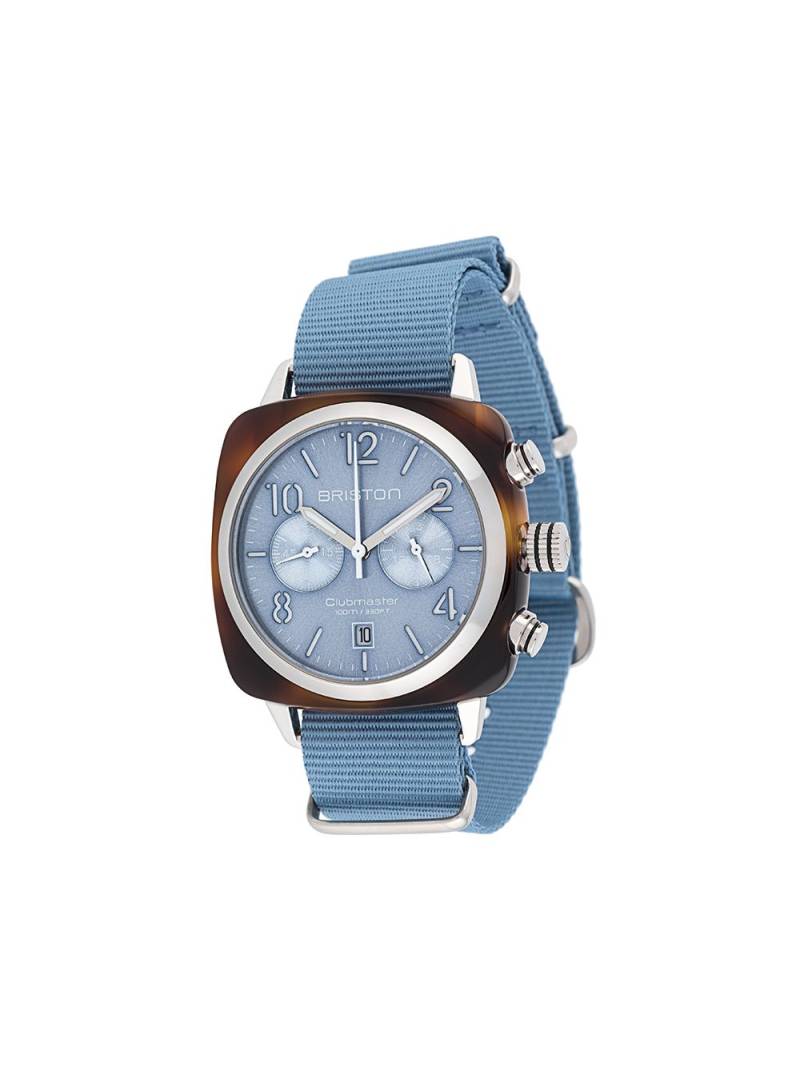 Briston Clubmaster Classic Chrono 40mm - Blue von Briston