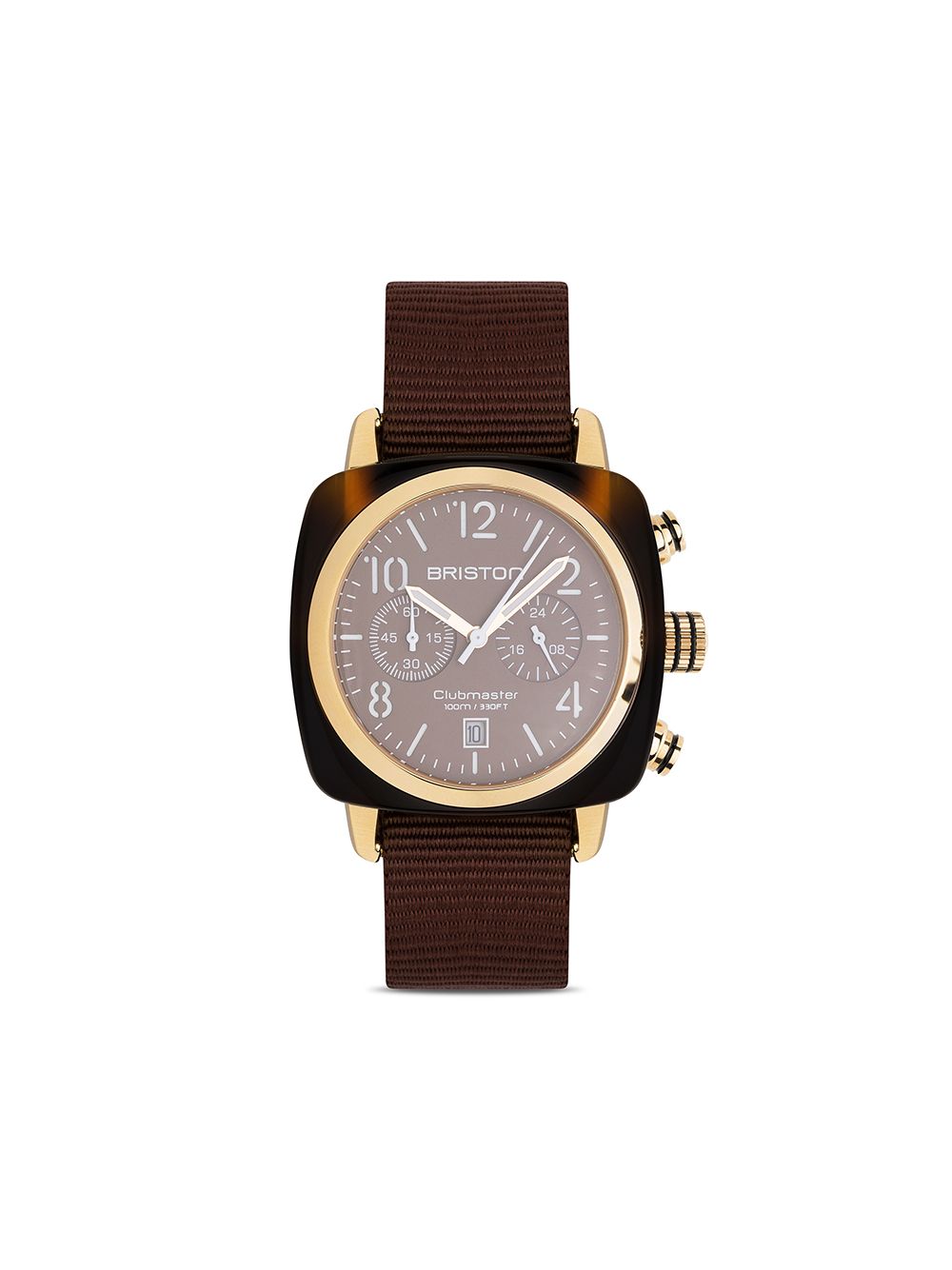 Briston Clubmaster Classic Chrono 40mm - Brown von Briston