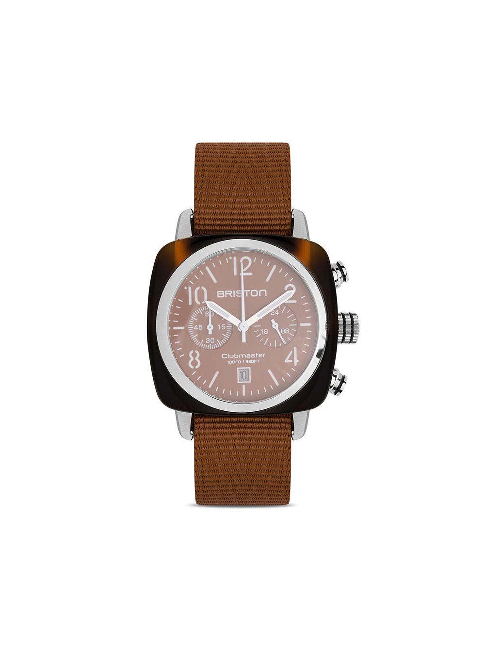 Briston Clubmaster Classic Chrono 40mm - Brown von Briston