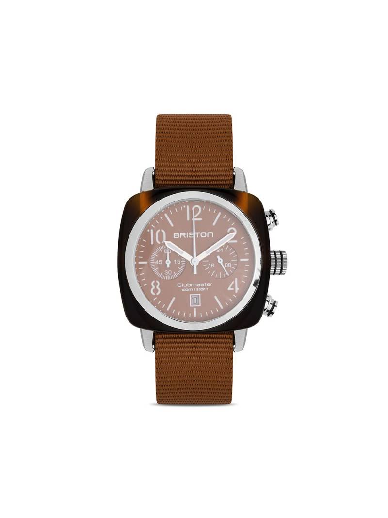 Briston Clubmaster Classic Chrono 40mm - Brown von Briston