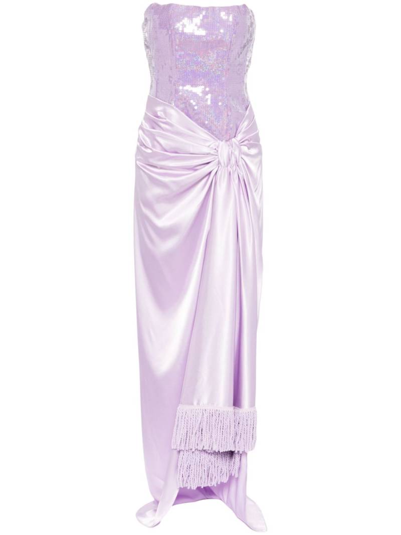 Bronx and Banco Gina sequinned satin gown - Purple von Bronx and Banco