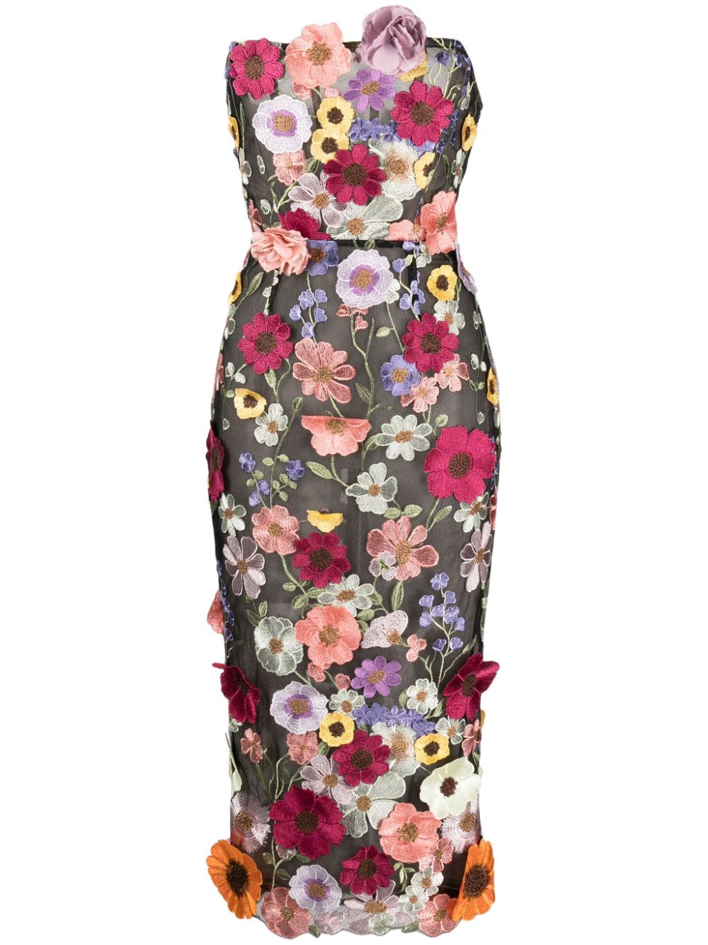 Bronx and Banco floral-detailing strapless dress - Black von Bronx and Banco