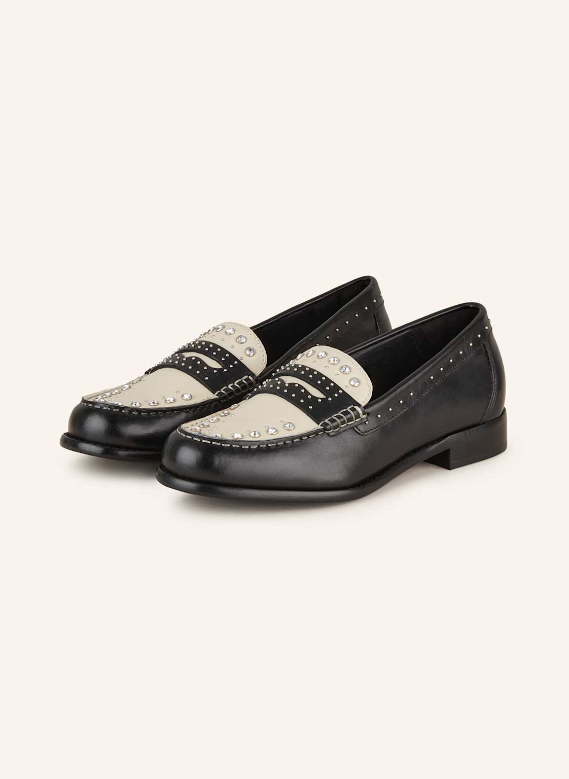 Bronx Penny-Loafer Friz-O Mit Schmucksteinen schwarz von Bronx