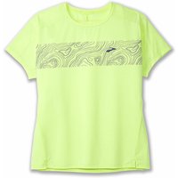 BROOKS Damen Trail Laufshirt Print Free grün | L von Brooks