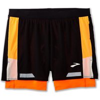 BROOKS Herren Laufshort Run Visible 5 2in1 2.0 schwarz | L von Brooks