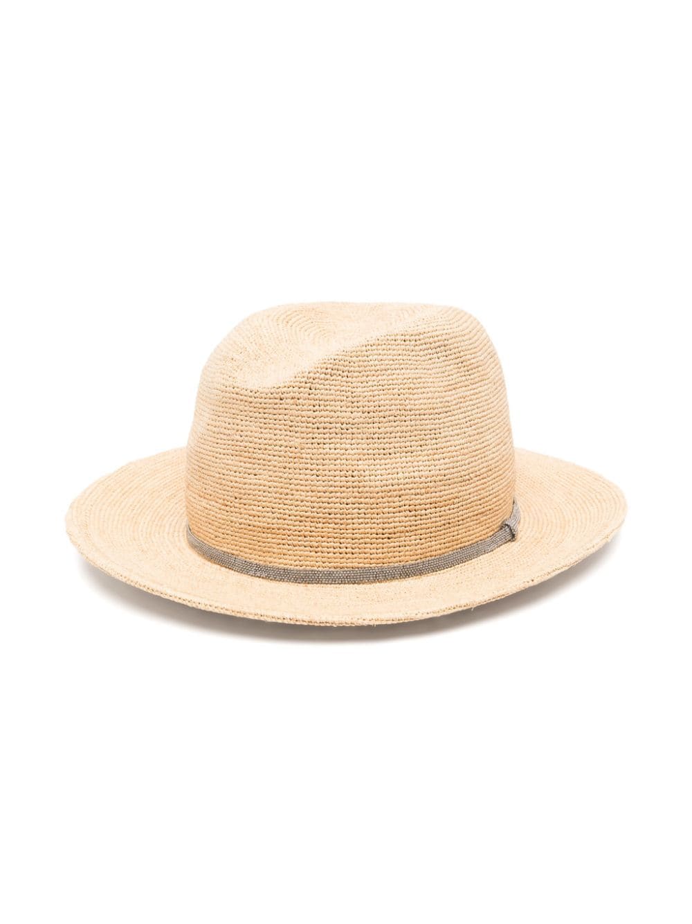 Brunello Cucinelli Kids Monili-chain straw hat - Neutrals von Brunello Cucinelli Kids