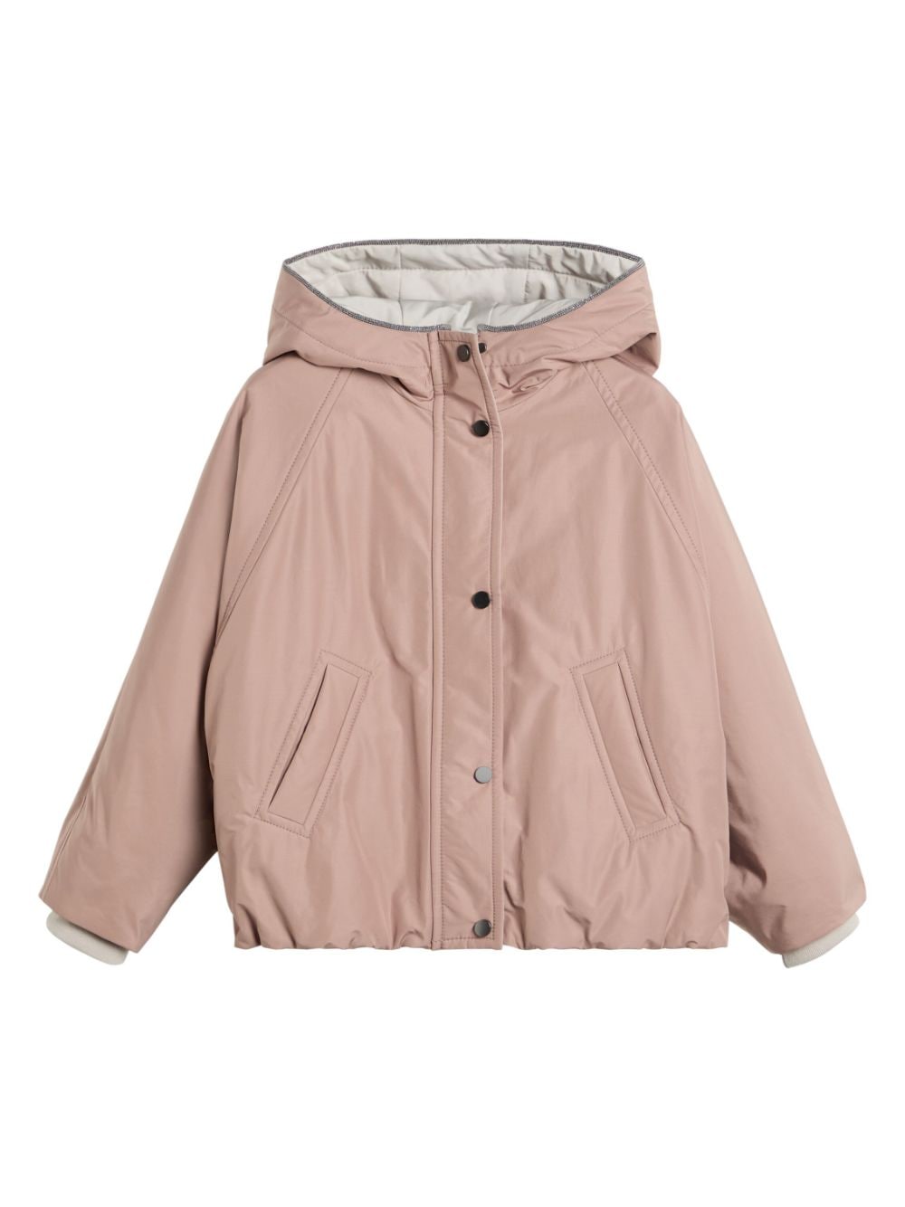 Brunello Cucinelli Kids Monili-chain taffeta jacket - Pink von Brunello Cucinelli Kids