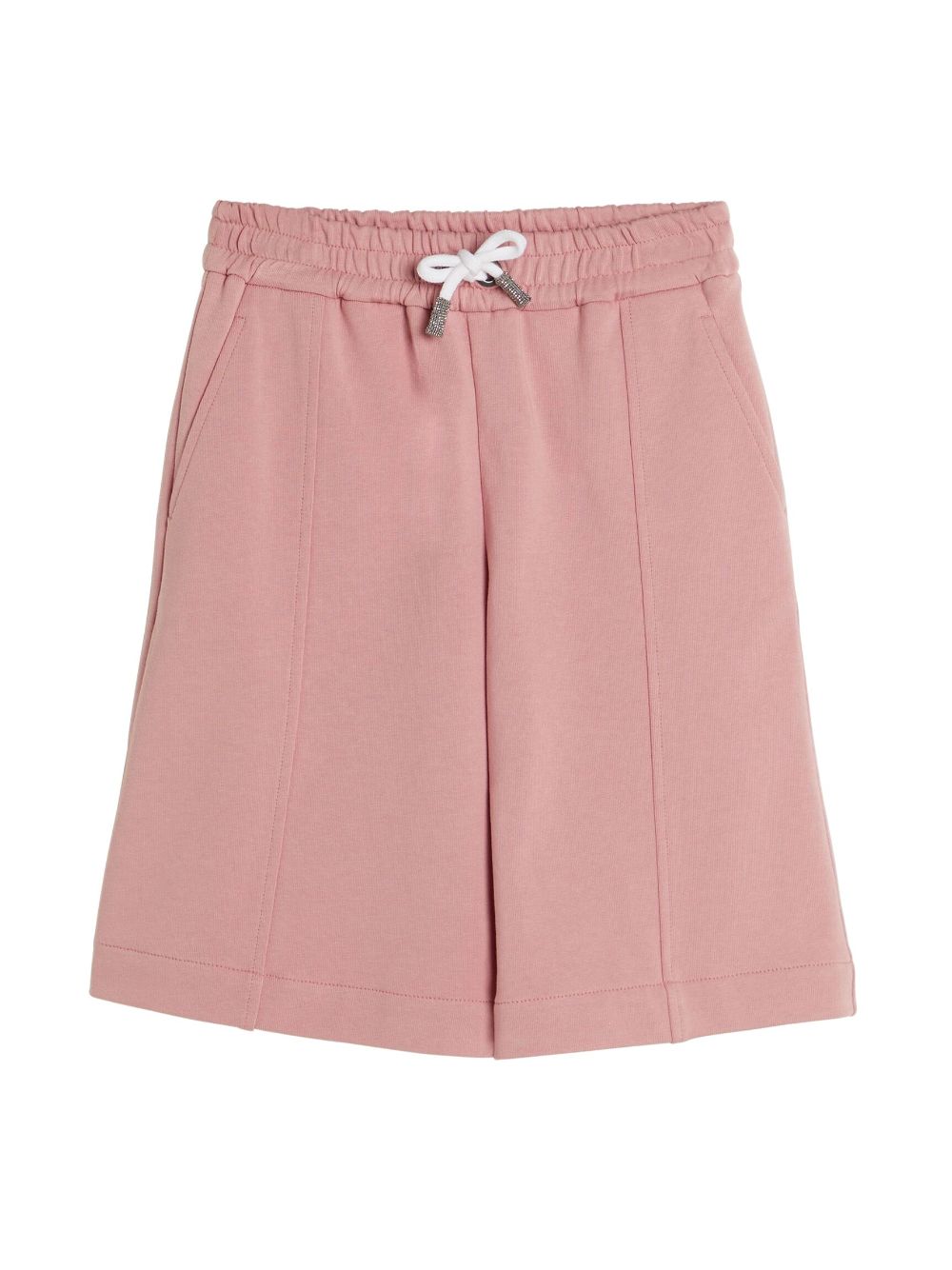 Brunello Cucinelli Kids Monili-drawstring cotton track shorts - Pink von Brunello Cucinelli Kids