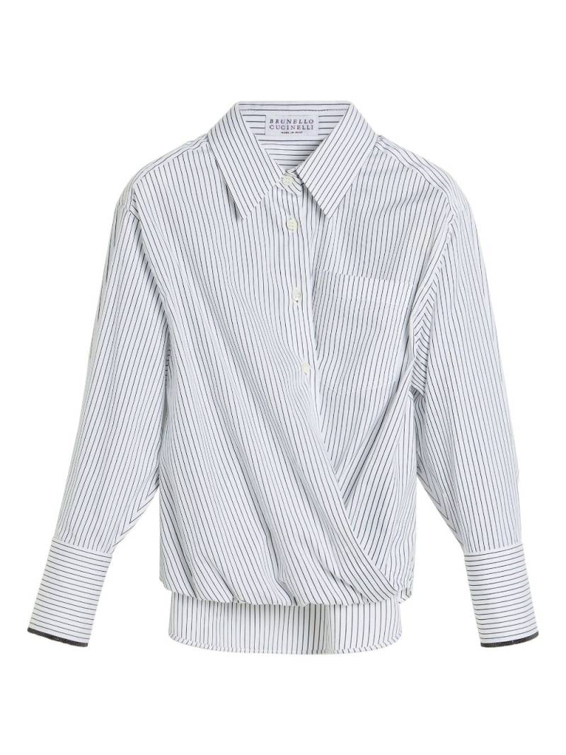 Brunello Cucinelli Kids Poplin shirt - White von Brunello Cucinelli Kids