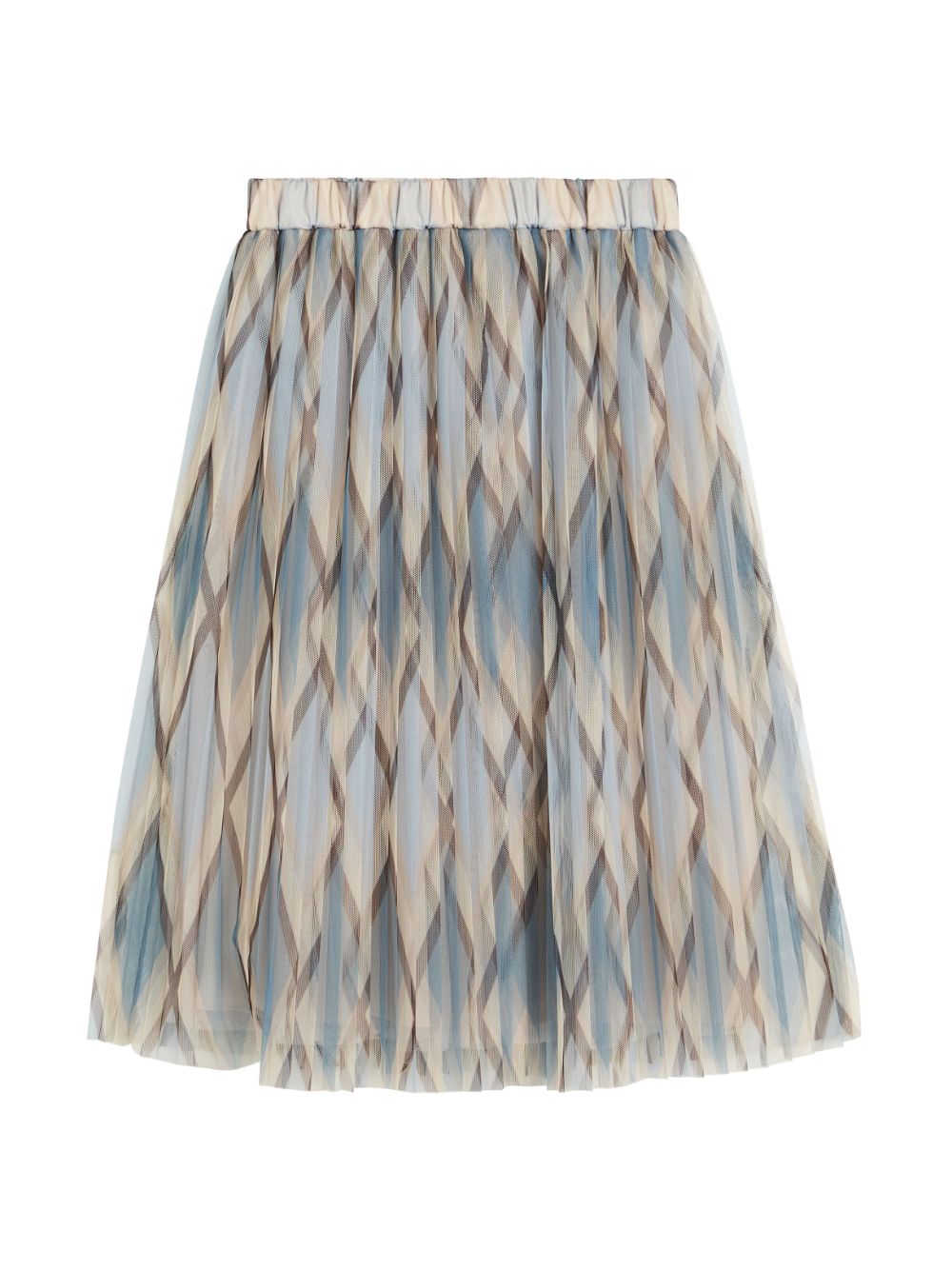 Brunello Cucinelli Kids argyle print skirt - Neutrals von Brunello Cucinelli Kids