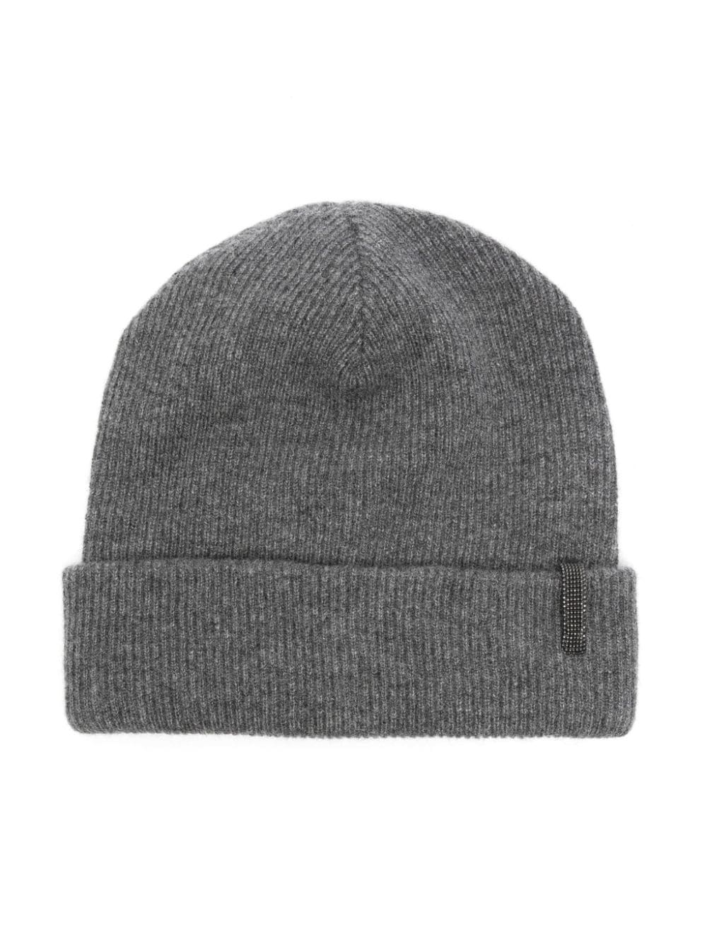 Brunello Cucinelli Kids cashmere beanie hat - Grey von Brunello Cucinelli Kids