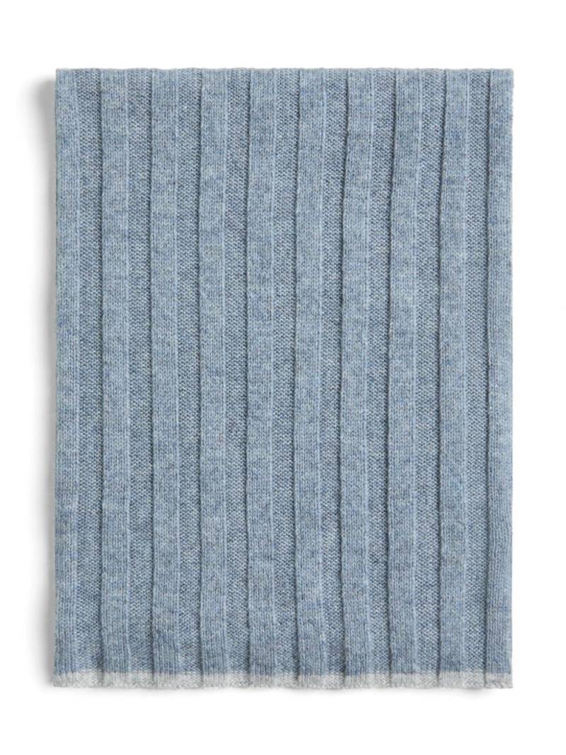 Brunello Cucinelli Kids cashmere knit scarf - Blue von Brunello Cucinelli Kids