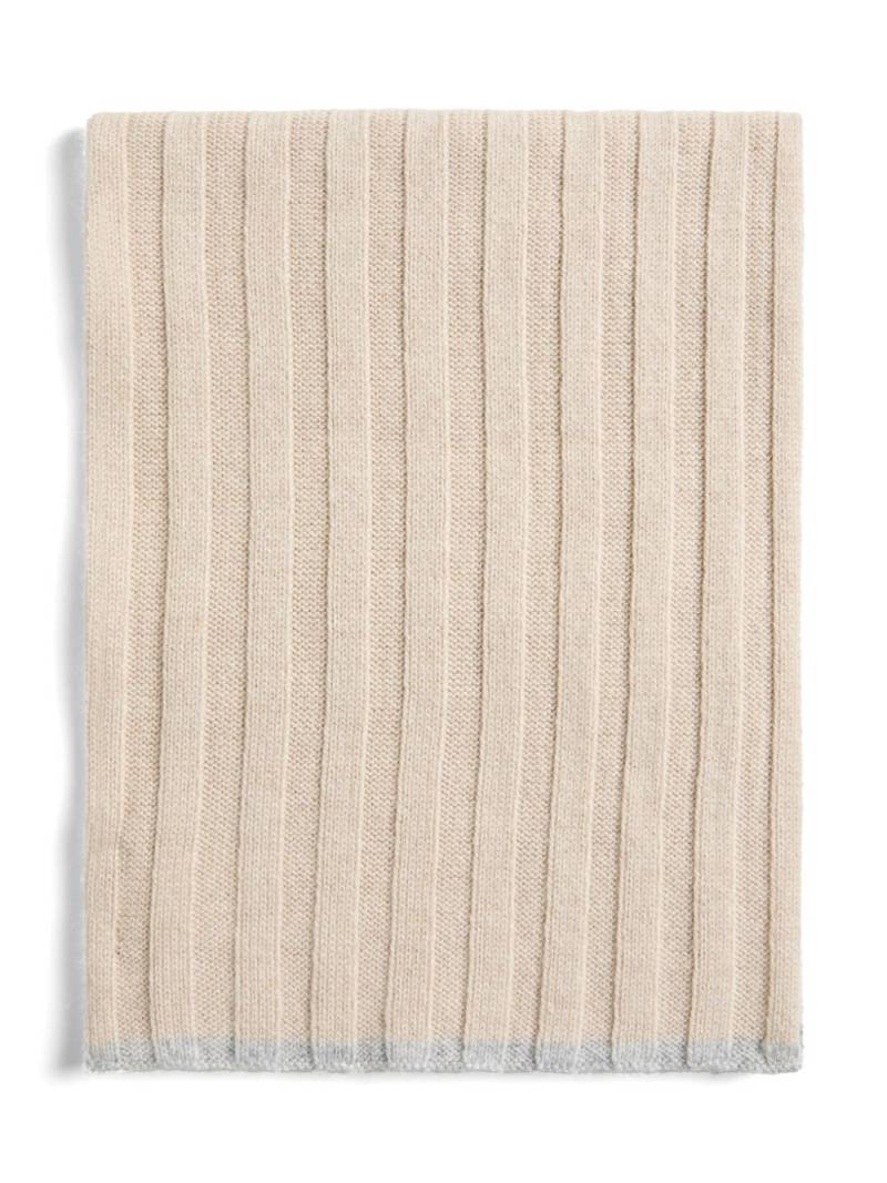 Brunello Cucinelli Kids cashmere knit scarf - Neutrals von Brunello Cucinelli Kids