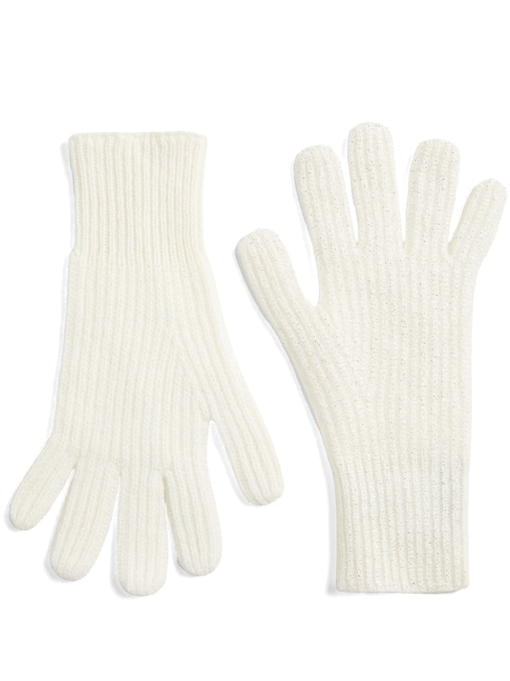 Brunello Cucinelli Kids cashmere knitted gloves - White von Brunello Cucinelli Kids