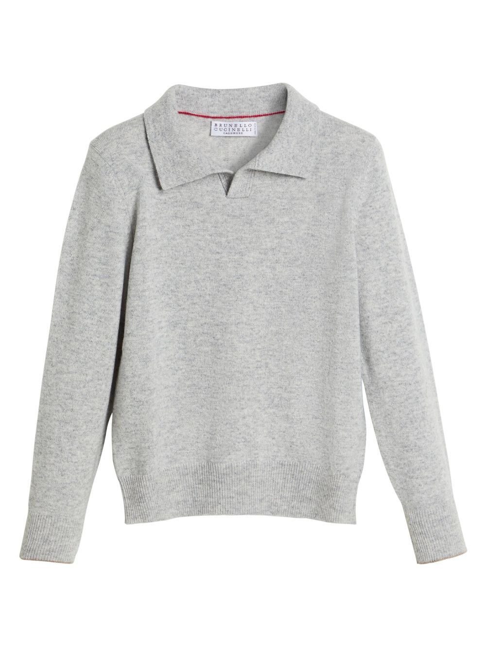 Brunello Cucinelli Kids cashmere polo shirt - Grey von Brunello Cucinelli Kids