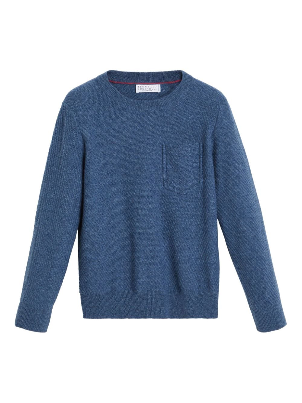 Brunello Cucinelli Kids cashmere ribbed sweater - Blue von Brunello Cucinelli Kids