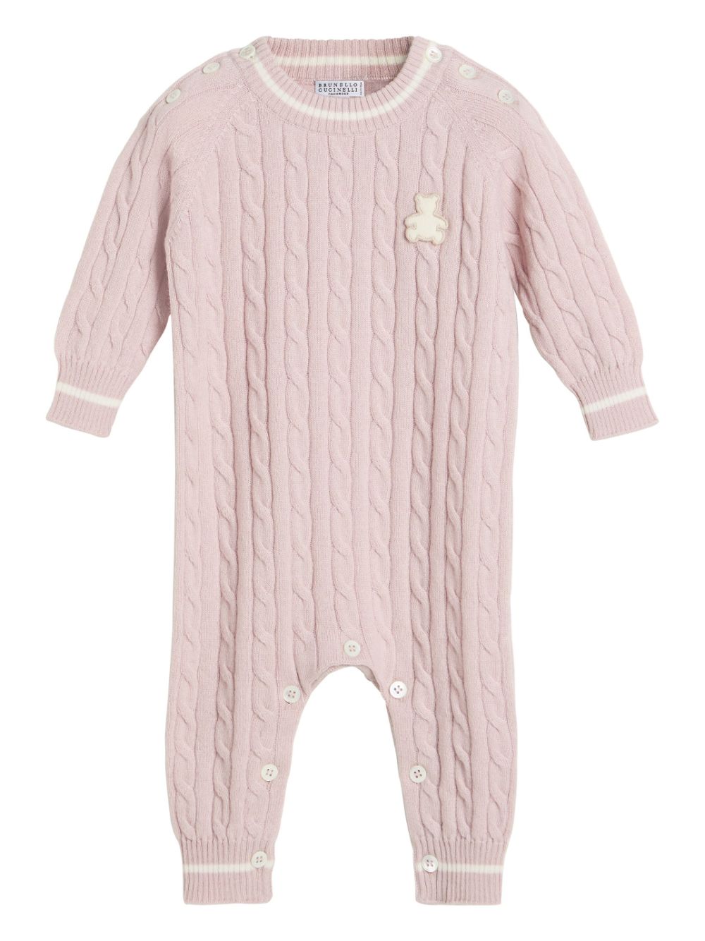 Brunello Cucinelli Kids cashmere romper - Pink von Brunello Cucinelli Kids