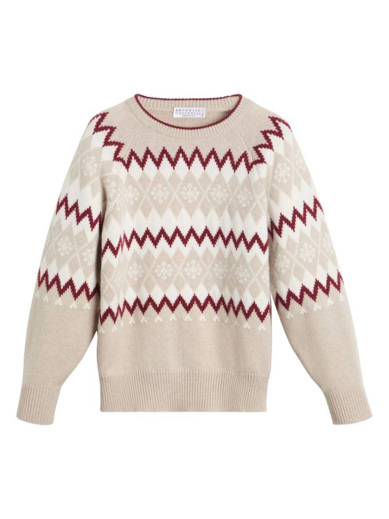 Brunello Cucinelli Kids cashmere sweater - Neutrals von Brunello Cucinelli Kids