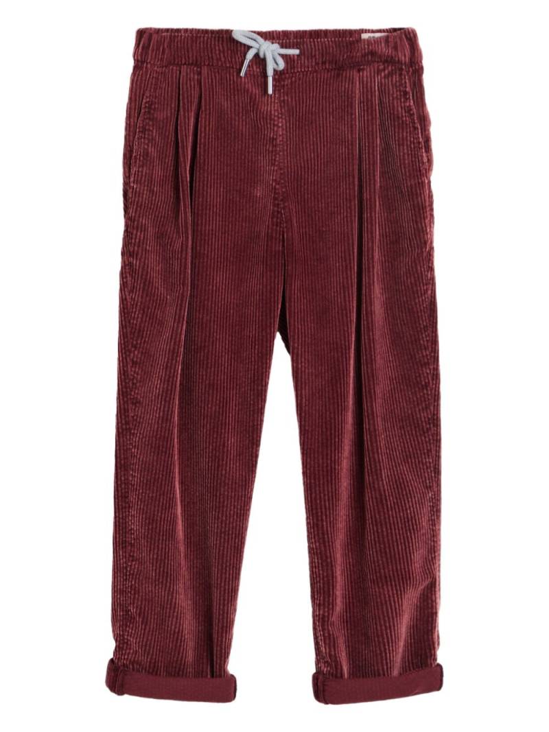 Brunello Cucinelli Kids corduroy trousers - Red von Brunello Cucinelli Kids